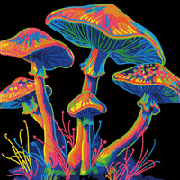 Neon Flock Mushrooms