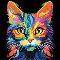 Neon Flock Cat
